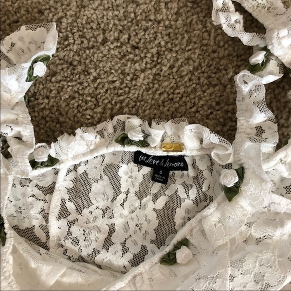 NWOT For Love&Lemons VS Floral Mini Lace Dress - Picture 4 of 6